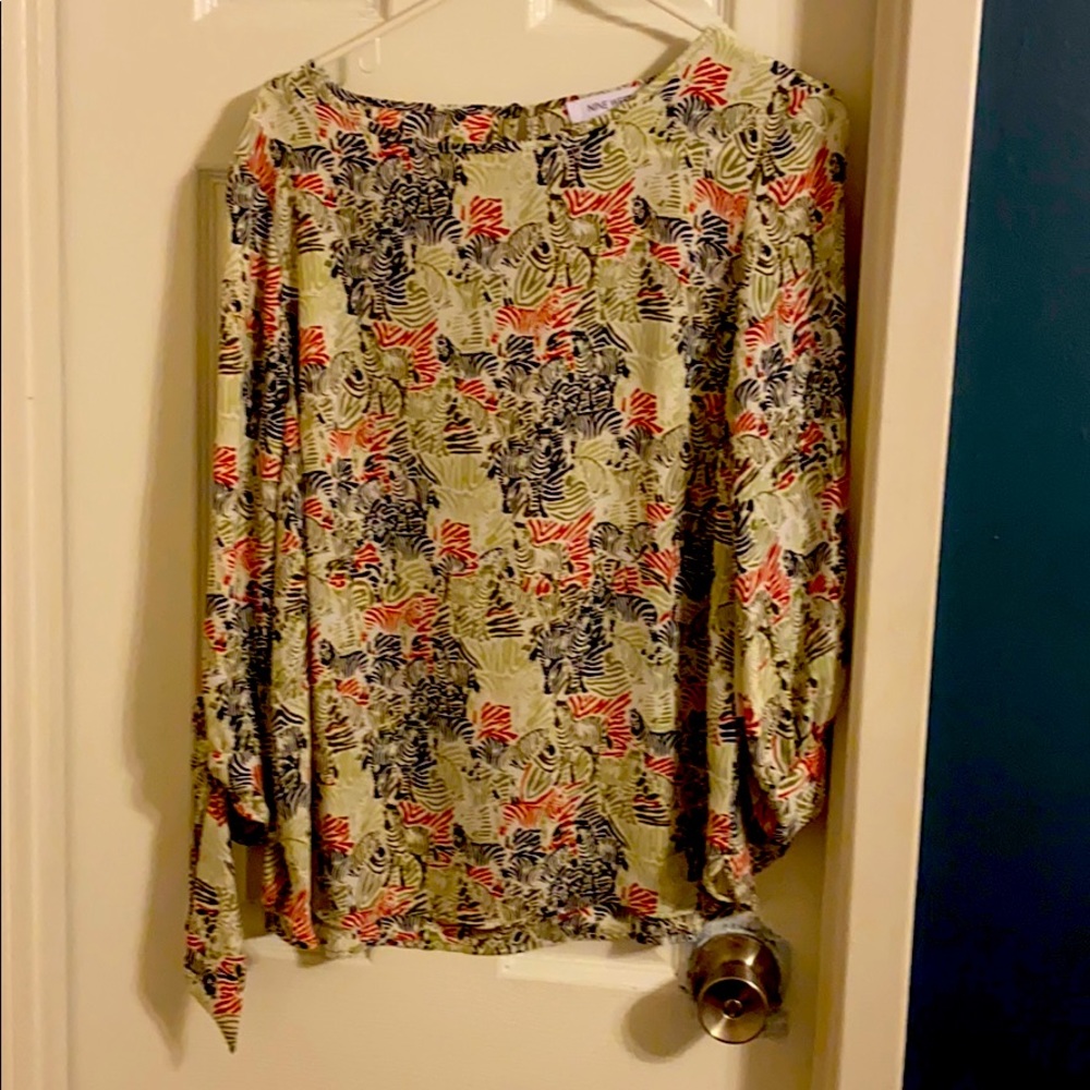 New with tags-multi-color zebra print